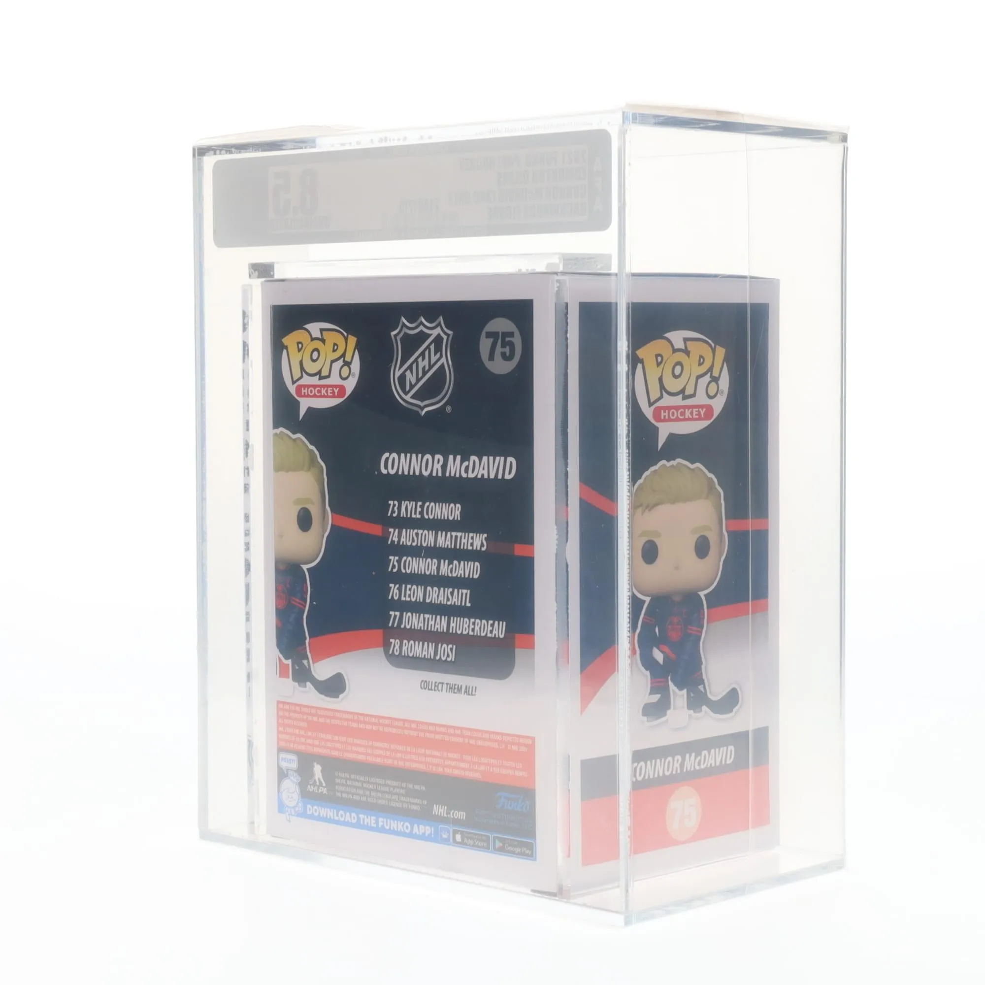 Edmonton Oilers NHL Funko POP | Connor McDavid (Third Uniform) | Rated AFA 8.5
