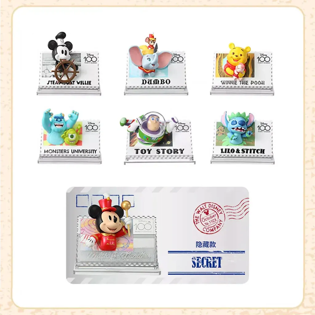 【NEW】MINISO Disney 100th Anniversary Retro Stamp Series Blind Box