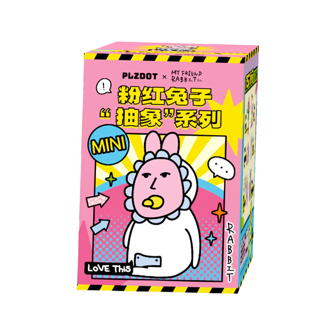 【NEW】PLZDOT My Friend Pink Rabbit Abstract Mini Series Blind Box